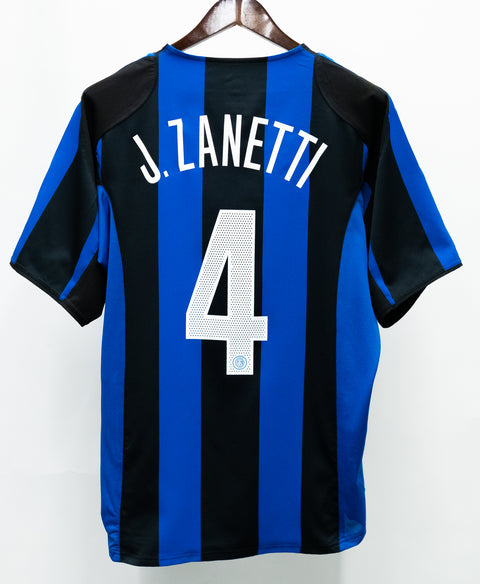 Inter Milan 2004-05 J. Zanetti Home Kit (L)