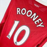 Manchester United 2010-11 Rooney Long Sleeve Home Kit (S)