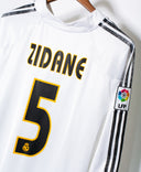 Real Madrid 2004-05 Zidane Player Issue Long Sleeve Home Kit (2XL)