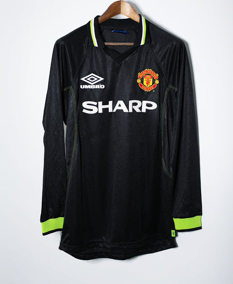 Manchester United 1998-99 Beckham Long Sleeve Third Kit (L)