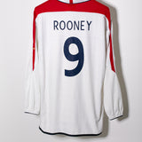 England 2004 Rooney Long Sleeve Home Kit (2XL)