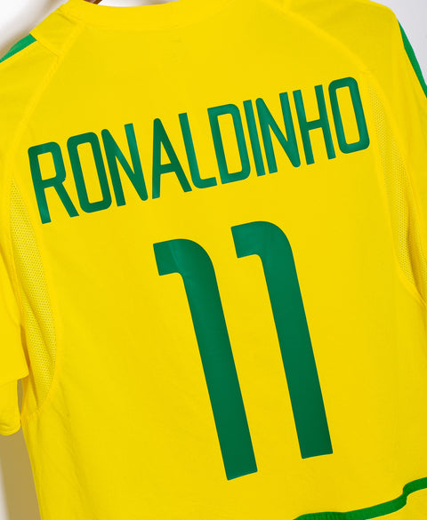 Brazil 2002 Ronaldinho Home Kit (L)