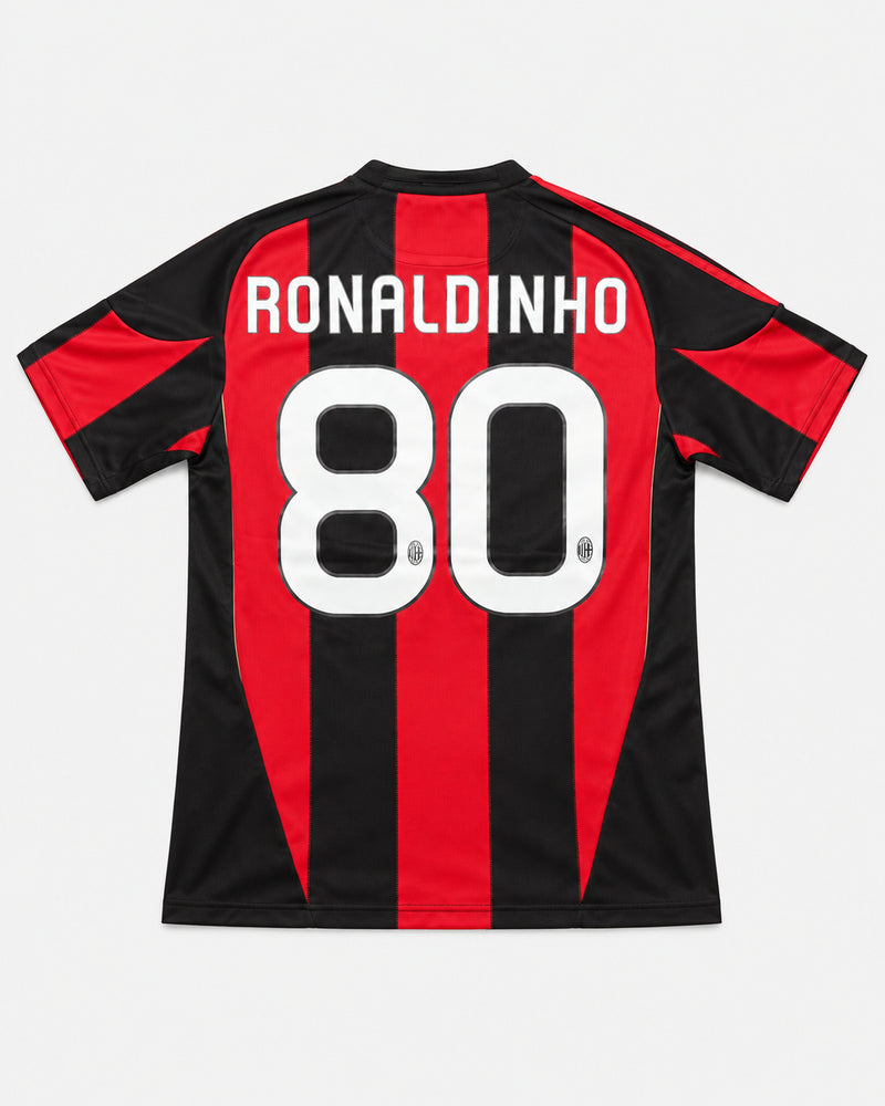 AC Milan 2010-11 Ronaldinho home vintage football shirt, size Large, back.