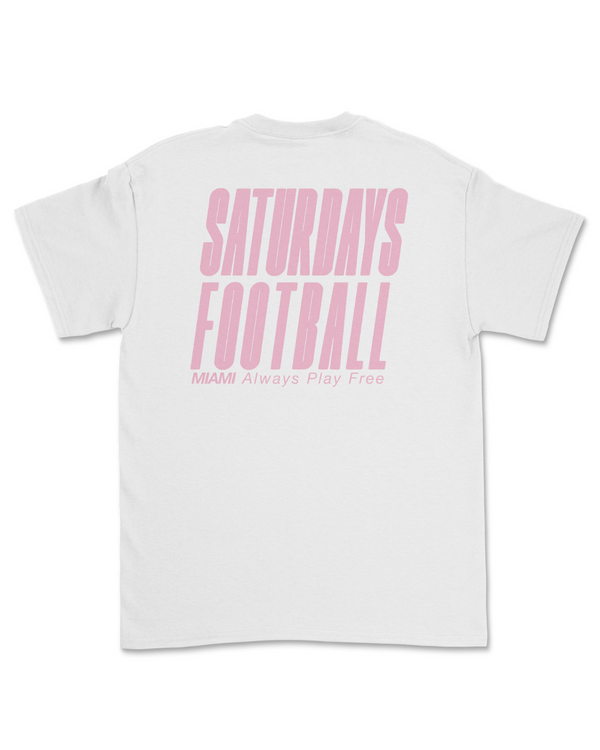 Saturdays Football Miami T Shirt - White