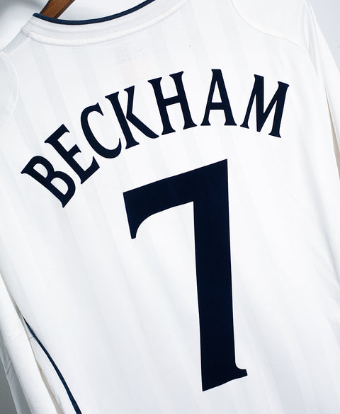 England 2002 Beckham Long Sleeve Home Kit (L)