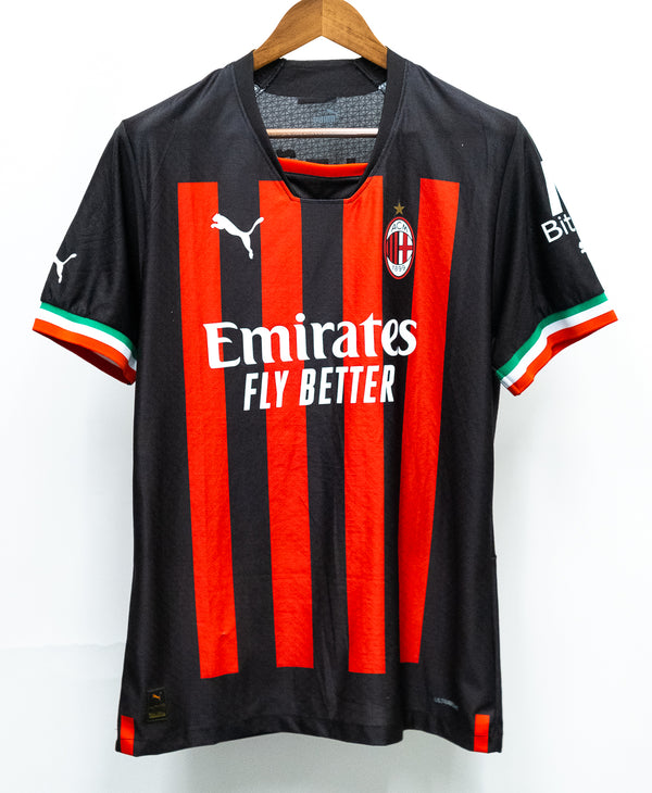 AC Milan 2022-23 R. Leao Player Issue Home Kit (2XL)