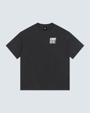 Los Angeles Vintage Washed Oversized Cotton T-Shirt - Black
