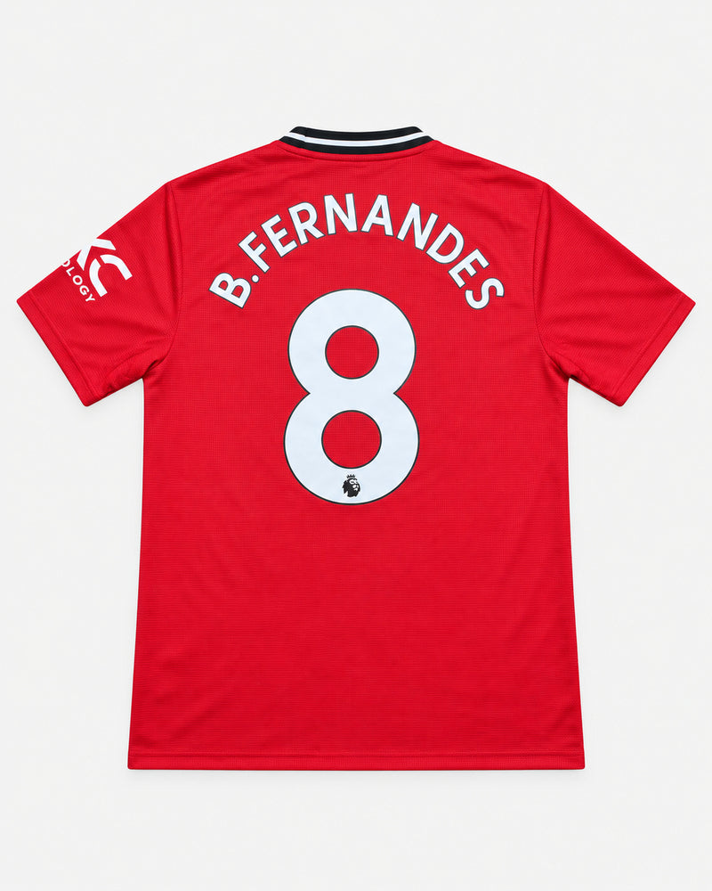 Manchester United 2025-26 B. Fernandes home vintage football shirt, size Large, back.