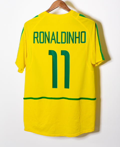 Brazil 2002 Ronaldinho Home Kit (L)