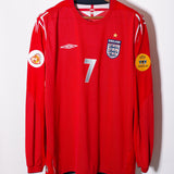 England 2004 Beckham Long Sleeve Away Kit (2XL)
