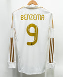 Real Madrid 2011-12 Benzema Long Sleeve Home Kit (M)