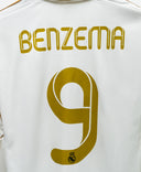 Real Madrid 2011-12 Benzema Long Sleeve Home Kit (M)