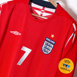 England 2004 Beckham Long Sleeve Away Kit (2XL)