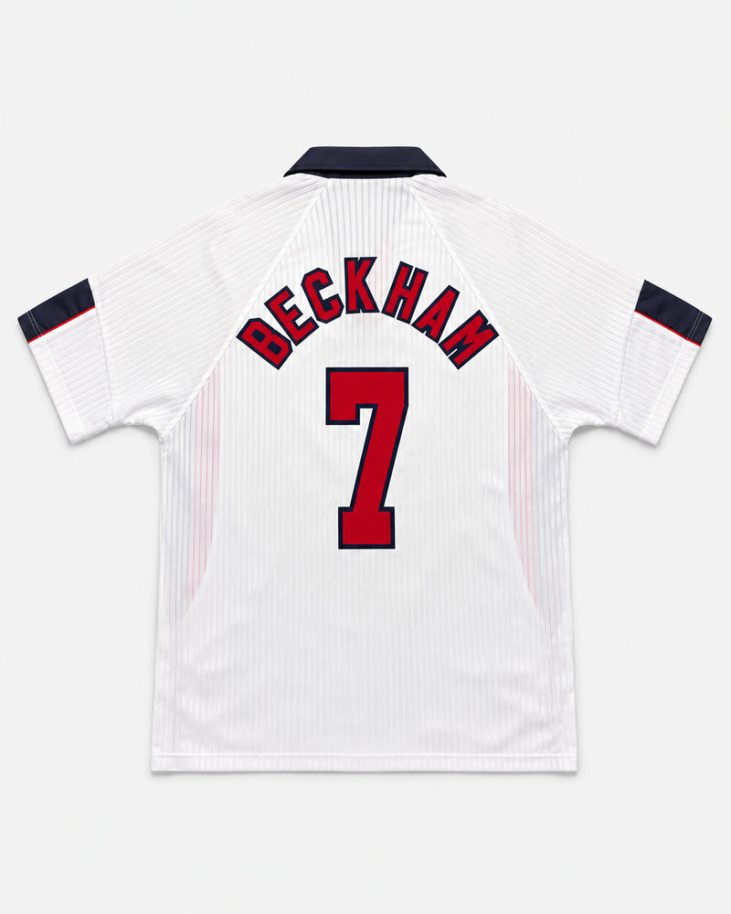 England 1997-98 Beckham home vintage football shirt, size XL, back.