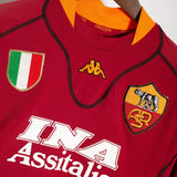 Roma 2001-02 Totti Long Sleeve Home Kit (M)