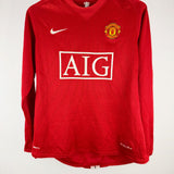 Manchester United 2007-09 Ronaldo Long Sleeve Home Kit (M)