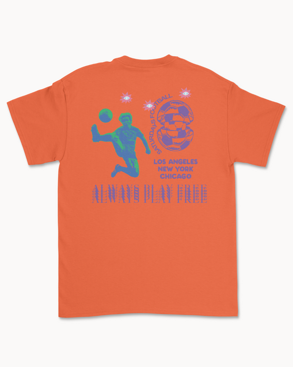 Play Free T Shirt - Orange