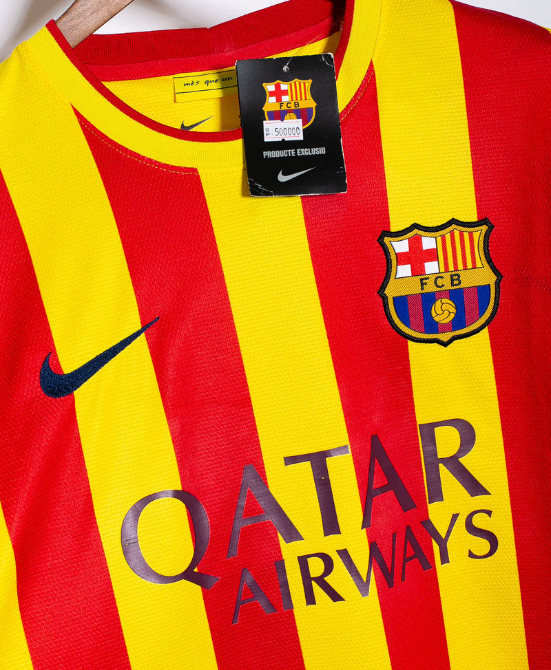 Barcelona 2013-14 Messi Long Sleeve Away Kit NWT (M)