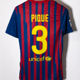 Barcelona 2011-12 Pique Home Kit (S)