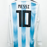 Argentina 2018 Messi Long Sleeve Home Kit (M)