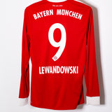 Bayern Munchen 2017-18 Lewandowski Long Sleeve Home Kit (M)