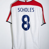 England 2004 Scholes Home Kit (L)