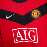 Manchester United 2009-10 J. S. Park Long Sleeve Home Kit (M)