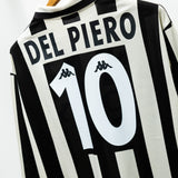 Juventus 1995-96 Del Piero Long Sleeve Home Kit (XL)