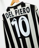 Juventus 1995-96 Del Piero Long Sleeve Home Kit (XL)