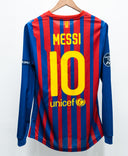 Barcelona 2011-12 Messi Long Sleeve Player Issue Home Kit (M)