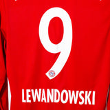 Bayern Munchen 2017-18 Lewandowski Long Sleeve Home Kit (M)