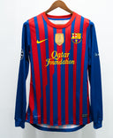 Barcelona 2011-12 Messi Long Sleeve Player Issue Home Kit (M)