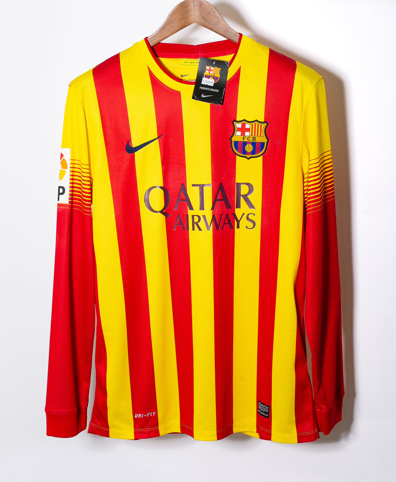 Barcelona 2013-14 Messi Long Sleeve Away Kit NWT (M)