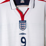 England 2004 Rooney Long Sleeve Home Kit (2XL)
