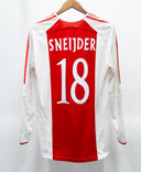 Ajax Amsterdam 2005-06 Sneijder Long Sleeve Home Kit (M)