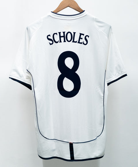 England 2002 Scholes Home Kit (L)