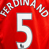 Manchester United 2007-08 Ferdinand Long Sleeve Home Kit (S)