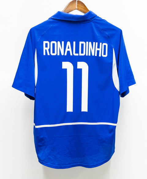 Brazil 2002 Ronaldinho Away Kit (L)