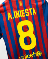 Barcelona 2011-12 A. Iniesta Home Kit (S)