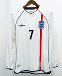 England 2002 Beckham Long Sleeve Home Kit (M)