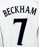 England 2002 Beckham Long Sleeve Home Kit (M)