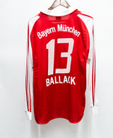 Bayern Munchen 2003-04 Ballack Long Sleeve Home Kit (XL)