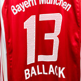 Bayern Munchen 2003-04 Ballack Long Sleeve Home Kit (XL)