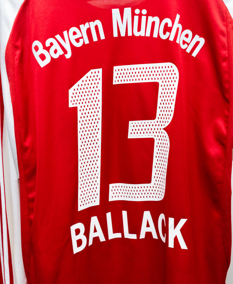 Bayern Munchen 2003-04 Ballack Long Sleeve Home Kit (XL)