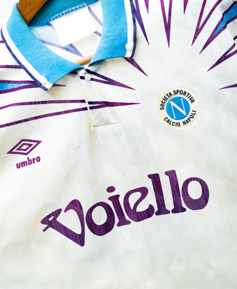 Napoli 1991-92 Di Napoli Match Worn Away Kit (L)