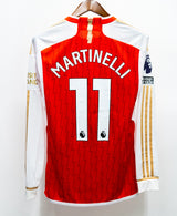 Arsenal 2023-24 Martinelli Long Sleeve Home Kit (S)