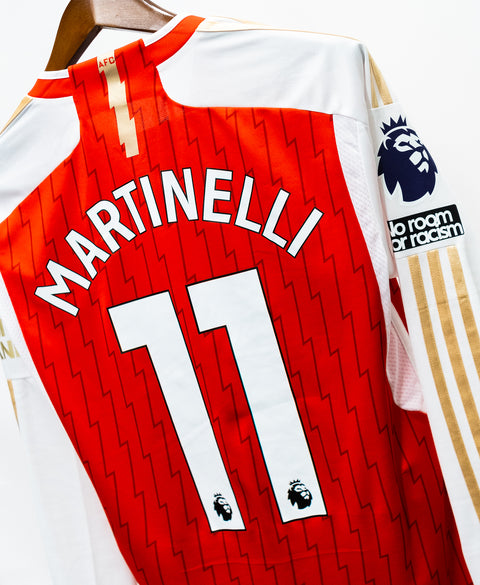 Arsenal 2023-24 Martinelli Long Sleeve Home Kit (S)