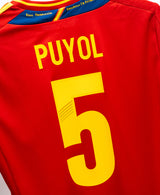 Spain 2012 Puyol Home Kit W/ Tags (M)