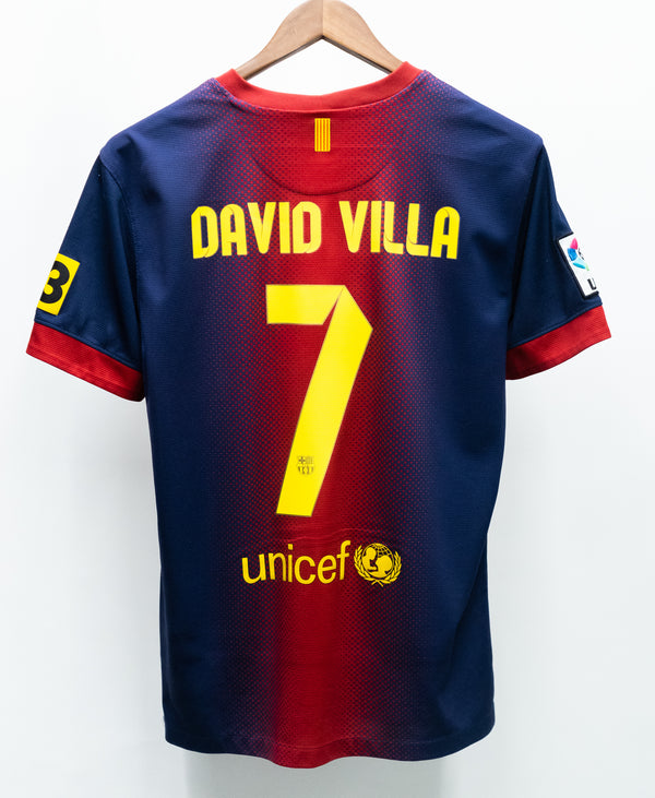 Barcelona 2012-13 David Villa Home Kit (M)