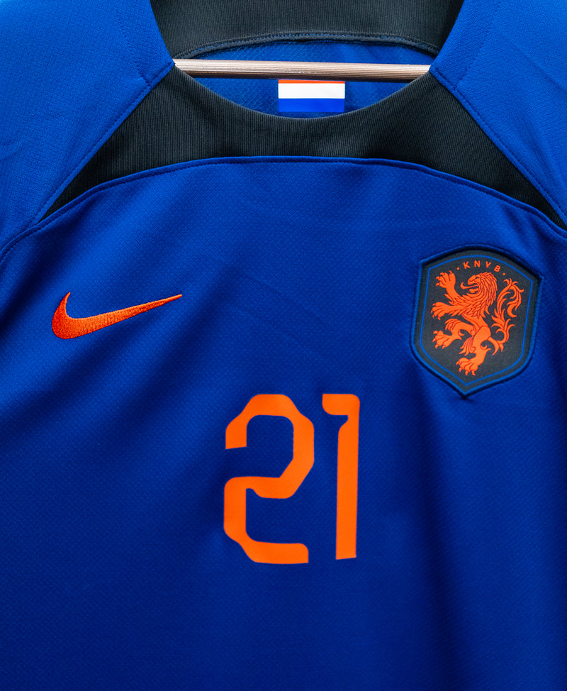 Netherlands 2022 F. De Jong Away Kit W/ Tags (XL)